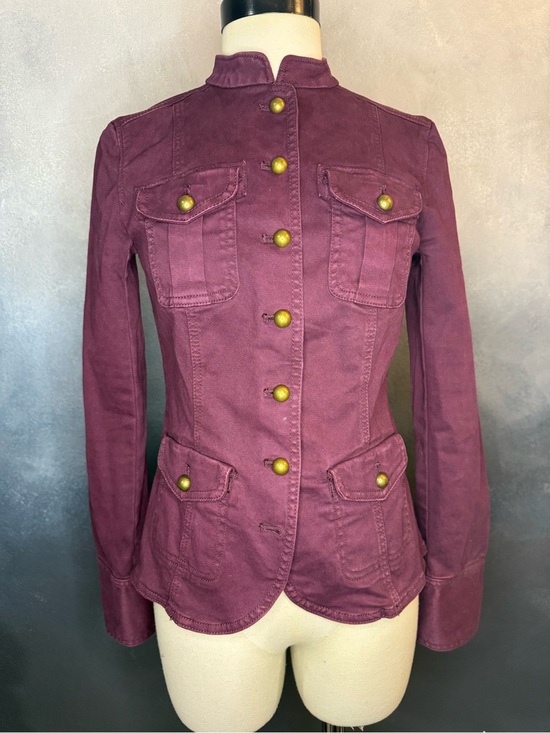 White House Black Market Jackets & Blazers - White House Black Market Burgundy Utility Jacket - Size 00